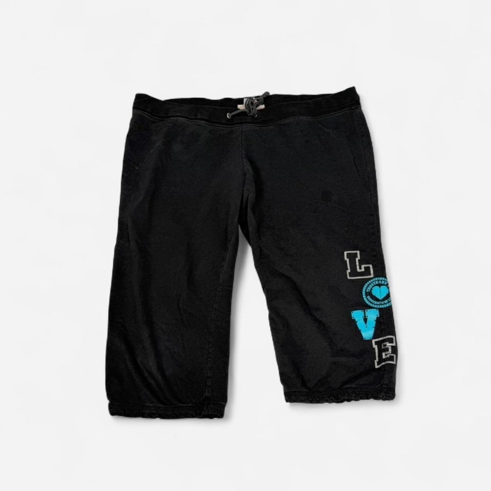 Vintage y2k No Boundaries black capri bermuda shorts sweatpants